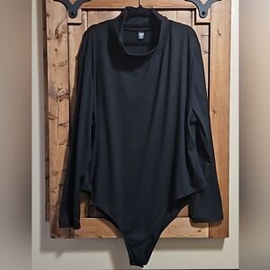 SHEIN Black Long Sleeve Mock Turtleneck Bodysuit - Size 28